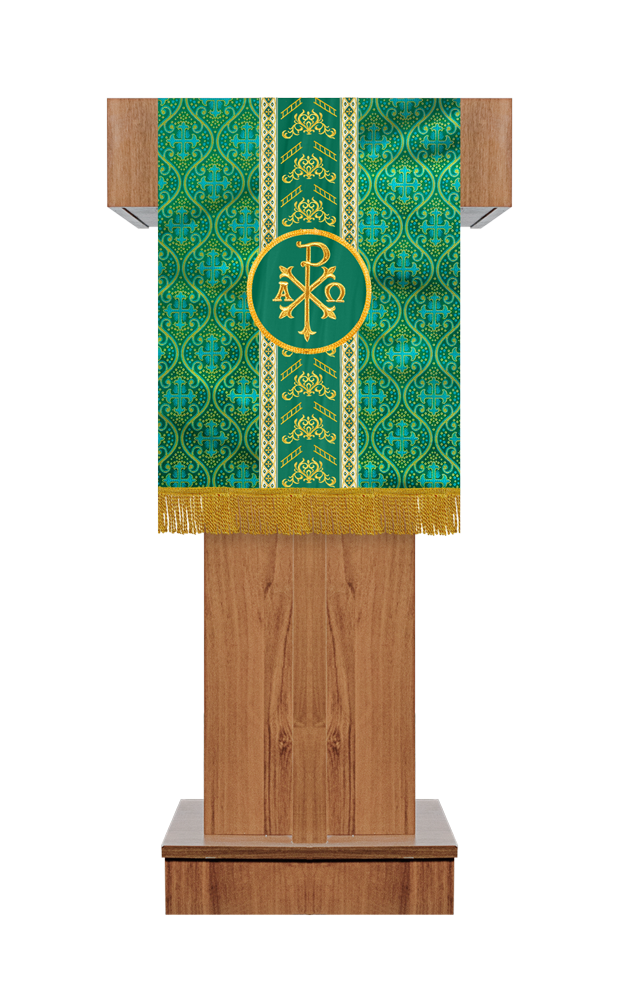 Pulpit/Lectern with Spiritual Motif and Aborned Trims