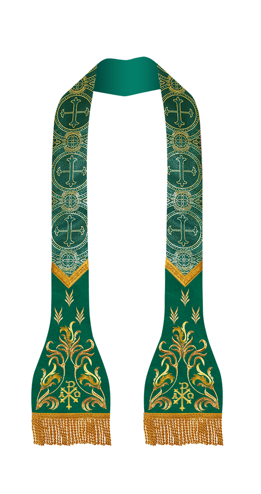 Lustrous Roman Stole Vestments - Cathedral collection