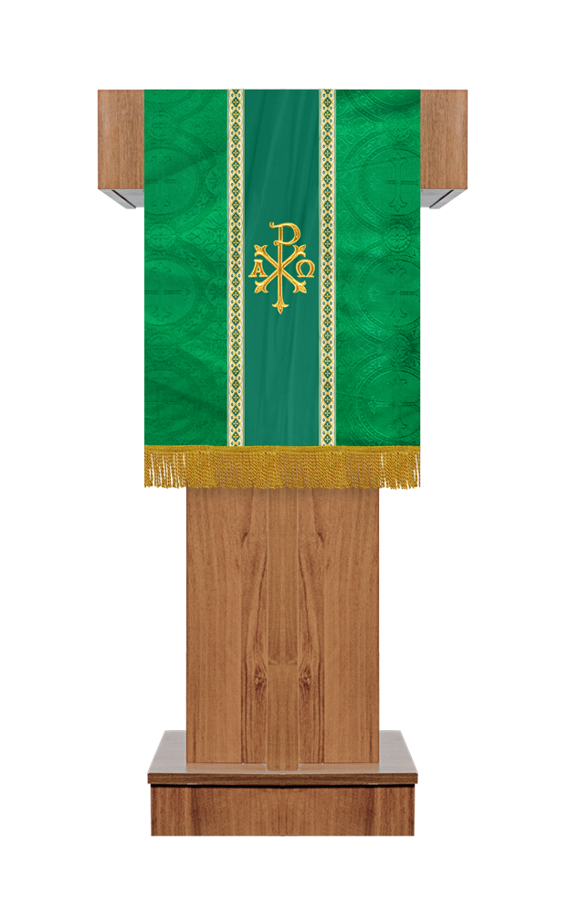 Pulpit/Lectern with Spiritual Motif and Trims