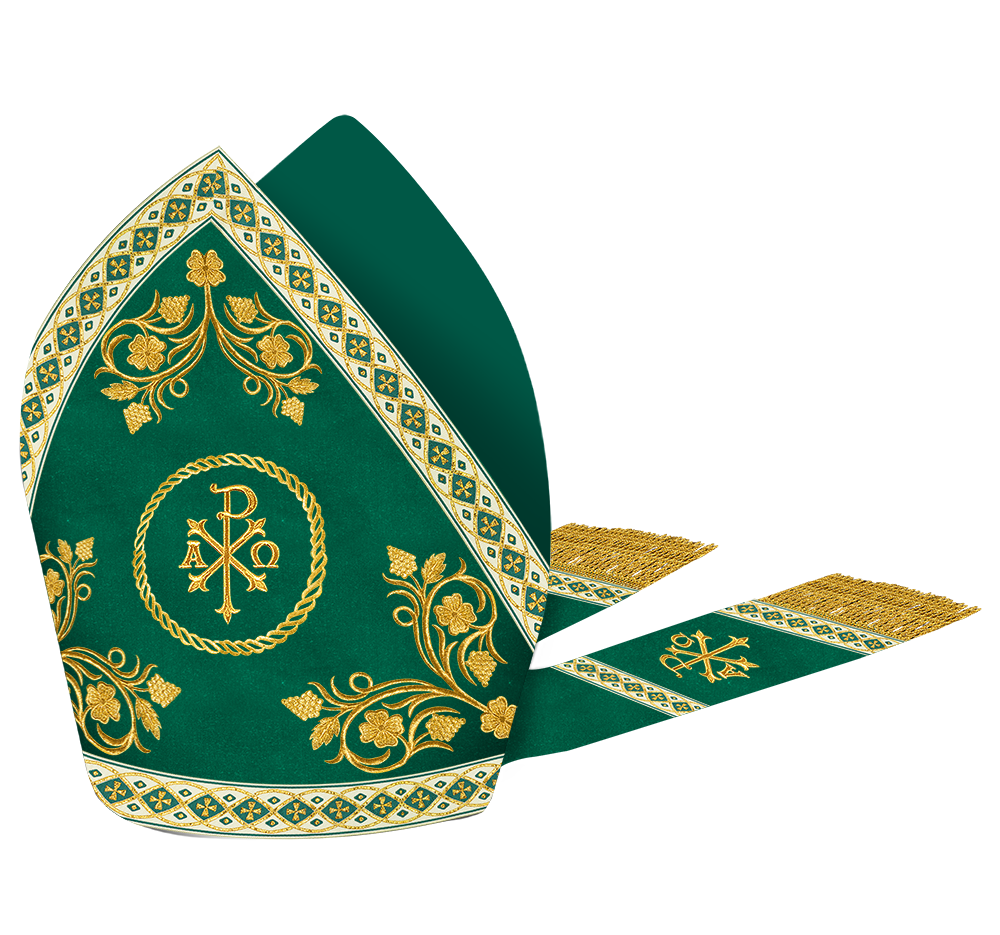 Mitre with Grapes Embroidery and Trims
