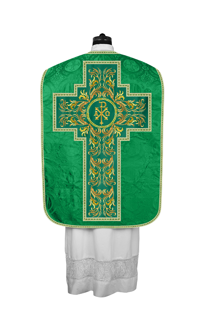 Roman Chasuble Vestment  with Woven Braids and Trims