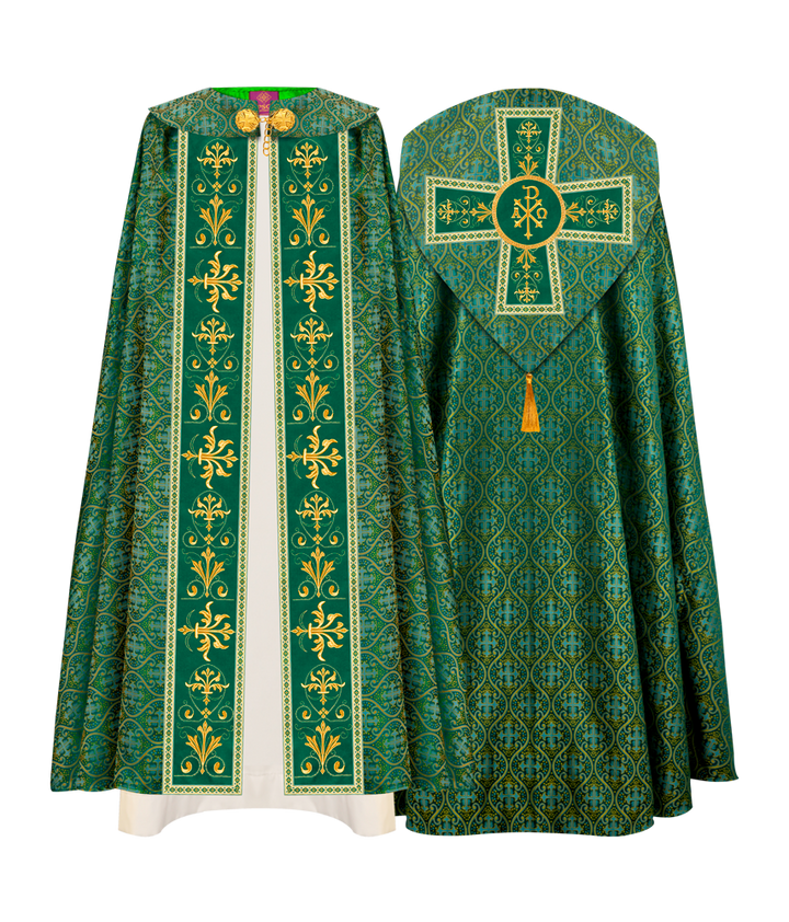 GOTHIC COPE VESTMENTS WITH COLOUR TRIMS