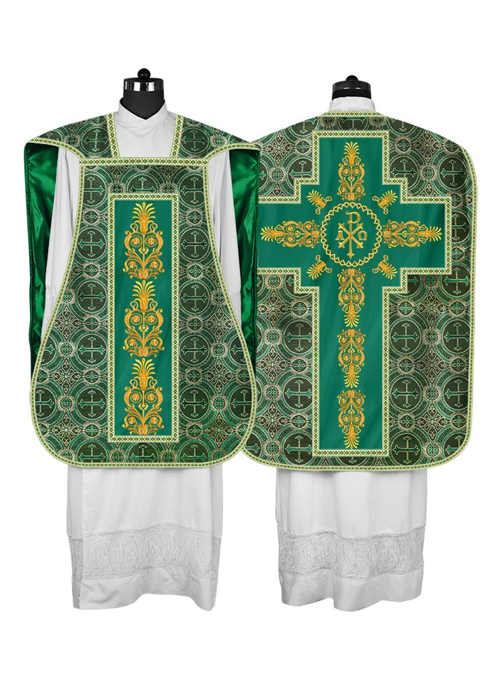 Roman Chasuble Vestments Adorned with Trims