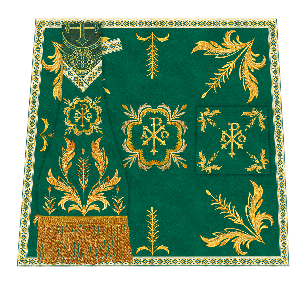 Mass Set Vestment with Embroidery Trims