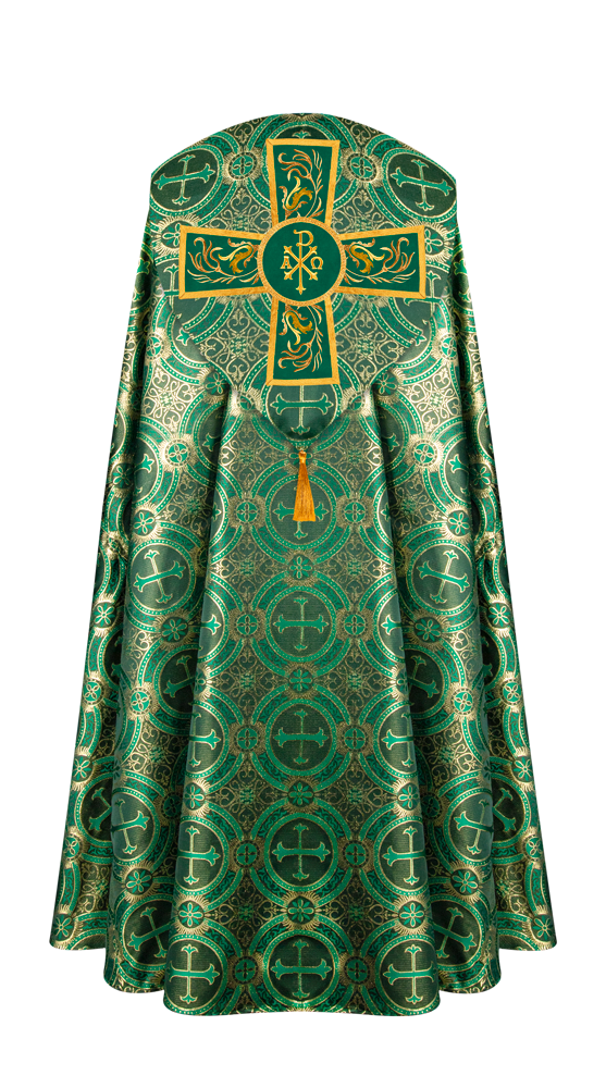 GOTHIC COPE EXECUTED WITH EMBROIDERED ORPHREY