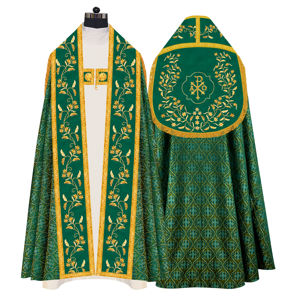 Monastic Roman cope vestments - Floral collection