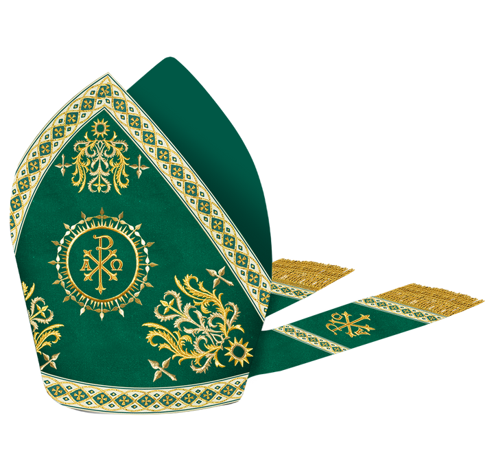 Mitre Vestment with Motif and Embroidery Trims