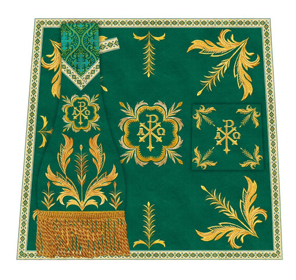 Mass Set Vestment with Embroidery Trims