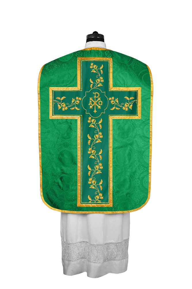 Elegant Roman chasuble vestment - Floral collection