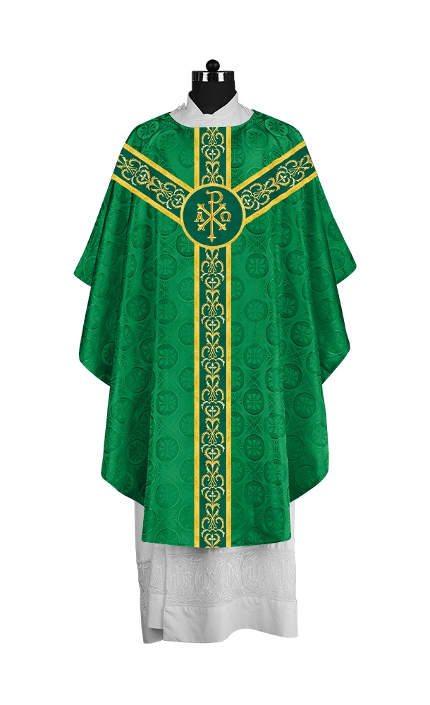 Gothic Chasuble with Y-Type Embroidered Orphrey and Motif