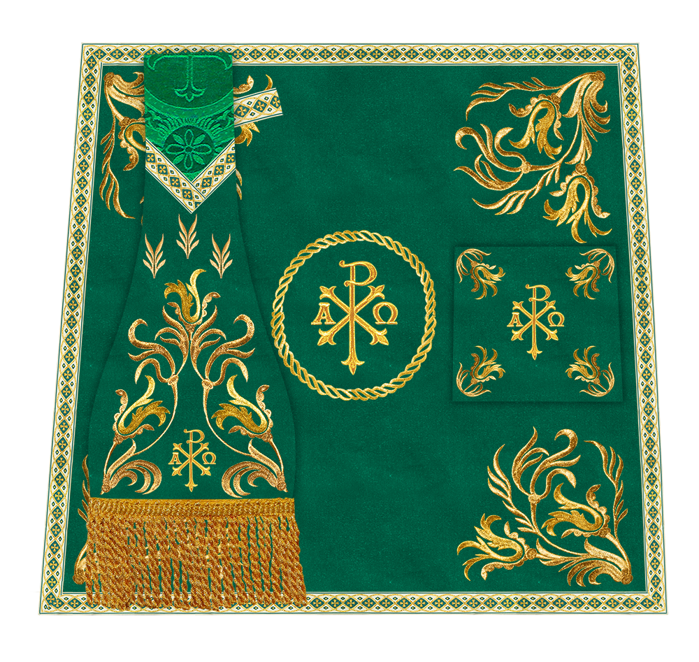 Mass Set Vestment with Embroidered Motif