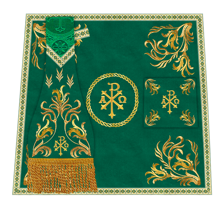 Mass Set Vestment with Embroidered Motif