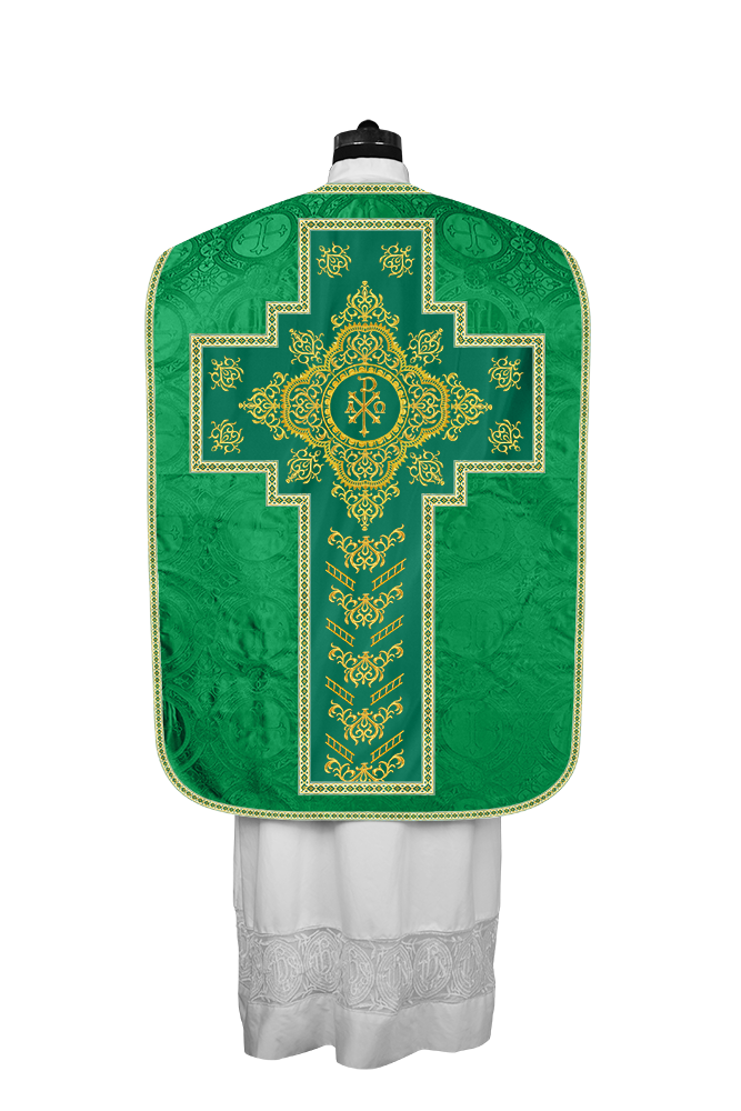 Traditional Fiddleback Vestments with Motifs and Trims