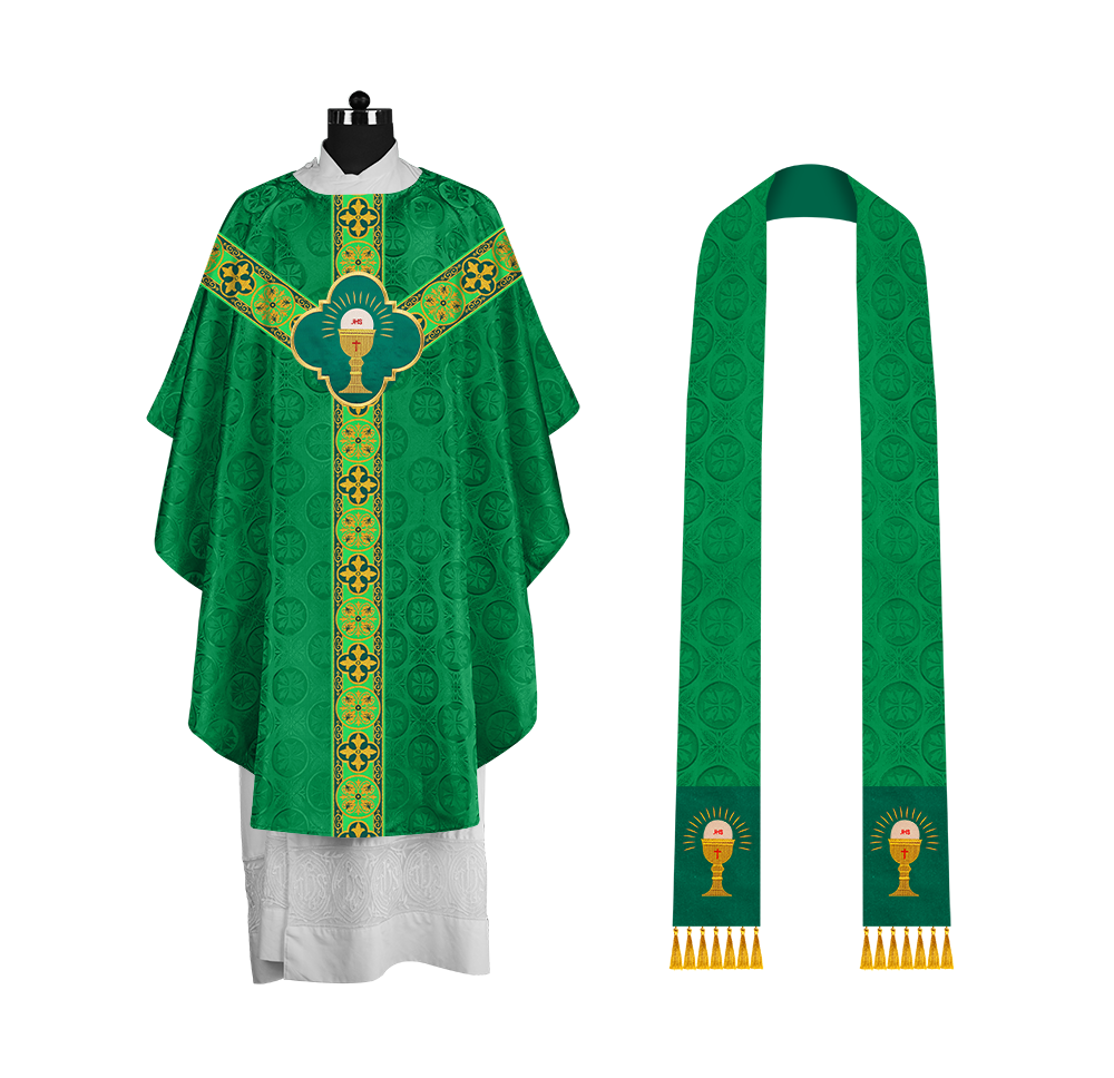 Gothic Chasuble with Y-type Designer Orphrey and Motif
