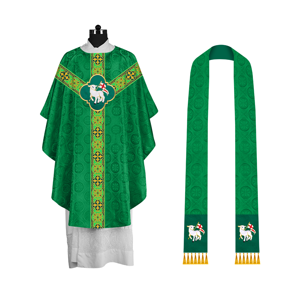 Gothic Chasuble with Y-type Designer Orphrey and Motif