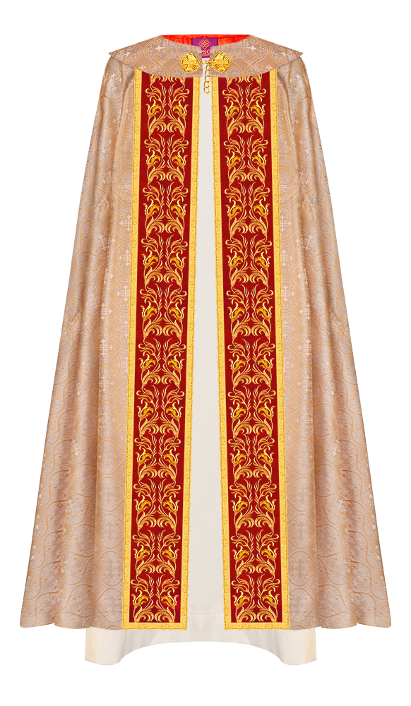 GOTHIC COPE EXECUTED WITH EMBROIDERED ORPHREY