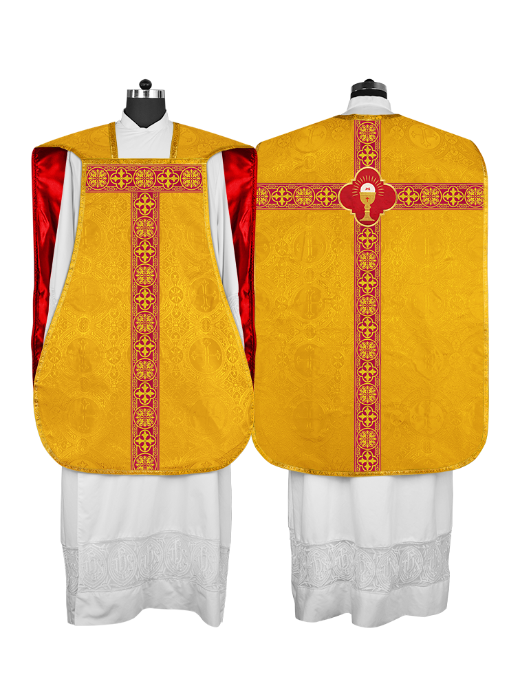Roman Chasuble Fiddleback with Braided Trims