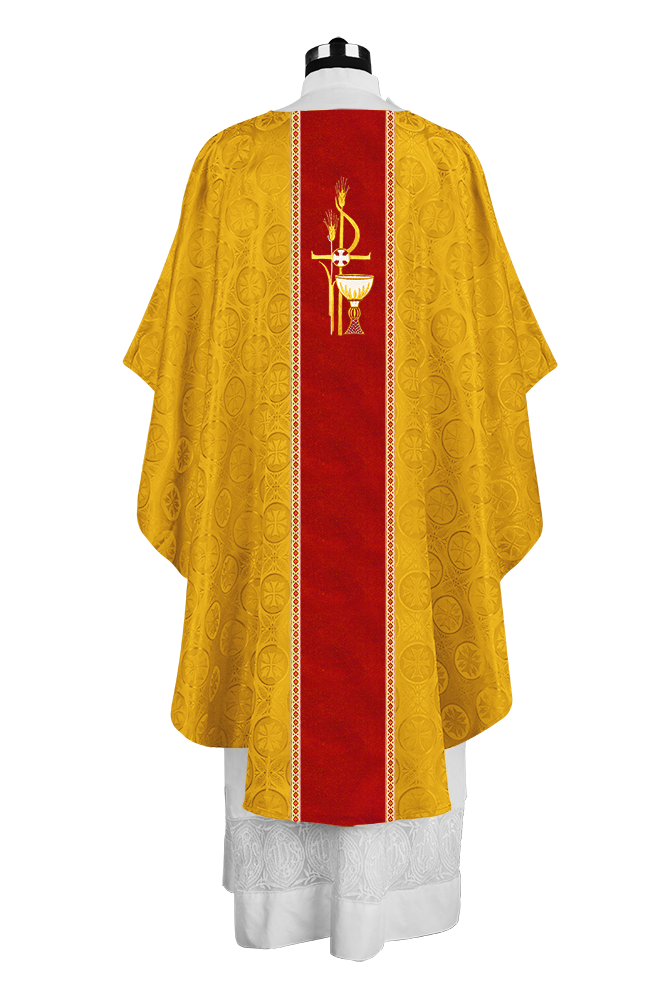 Premium Gothic Chasuble Adorned with Embroidered Motif