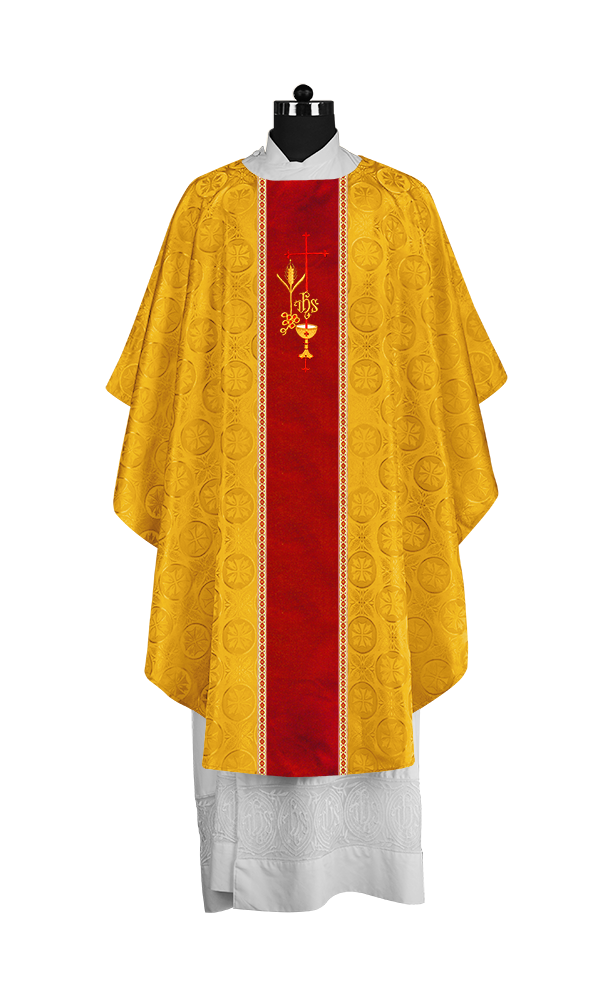 Premium Gothic Chasuble Adorned with Embroidered Motif