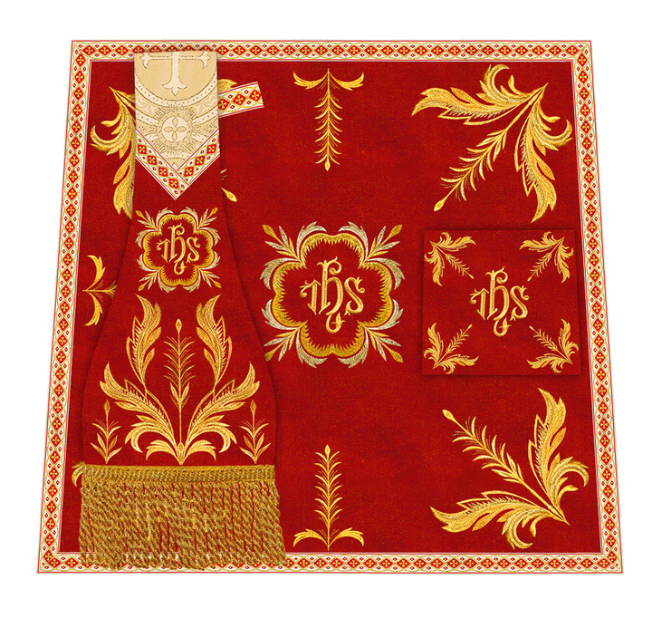 Mass Set Vestment with Embroidery Trims