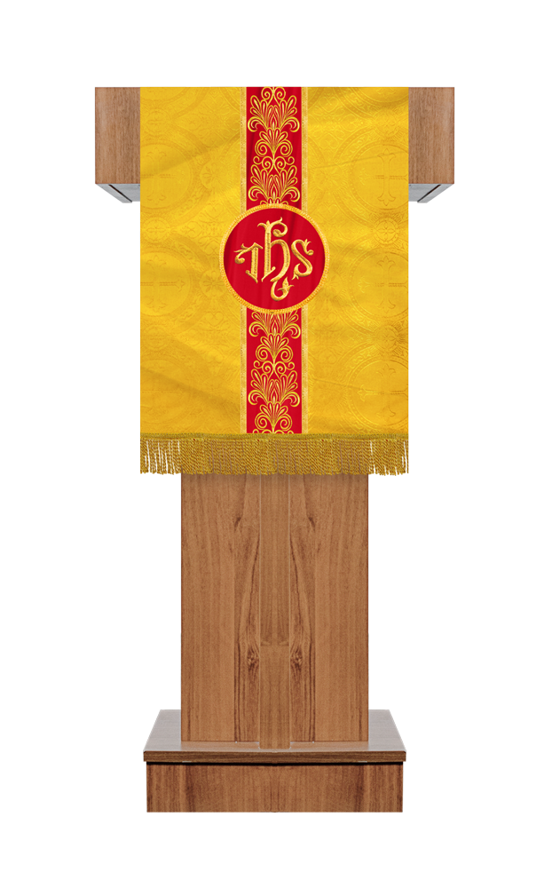 PULPIT/LECTERN WITH GOLDEN EMBROIDERY TRIM