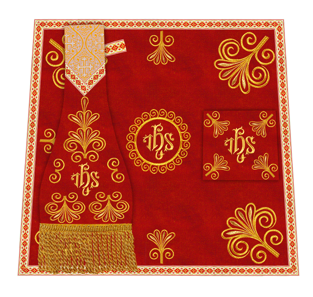 Ornate Embroidery Mass Set with Motif