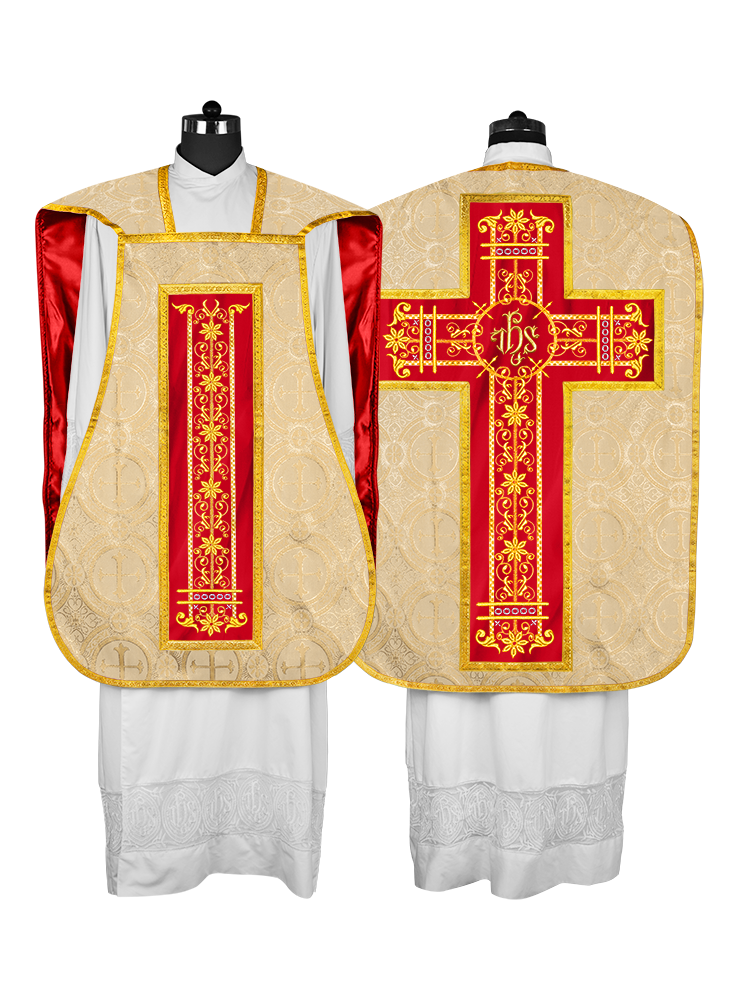 Roman embroidered chasuble vestment - Contemporary collection