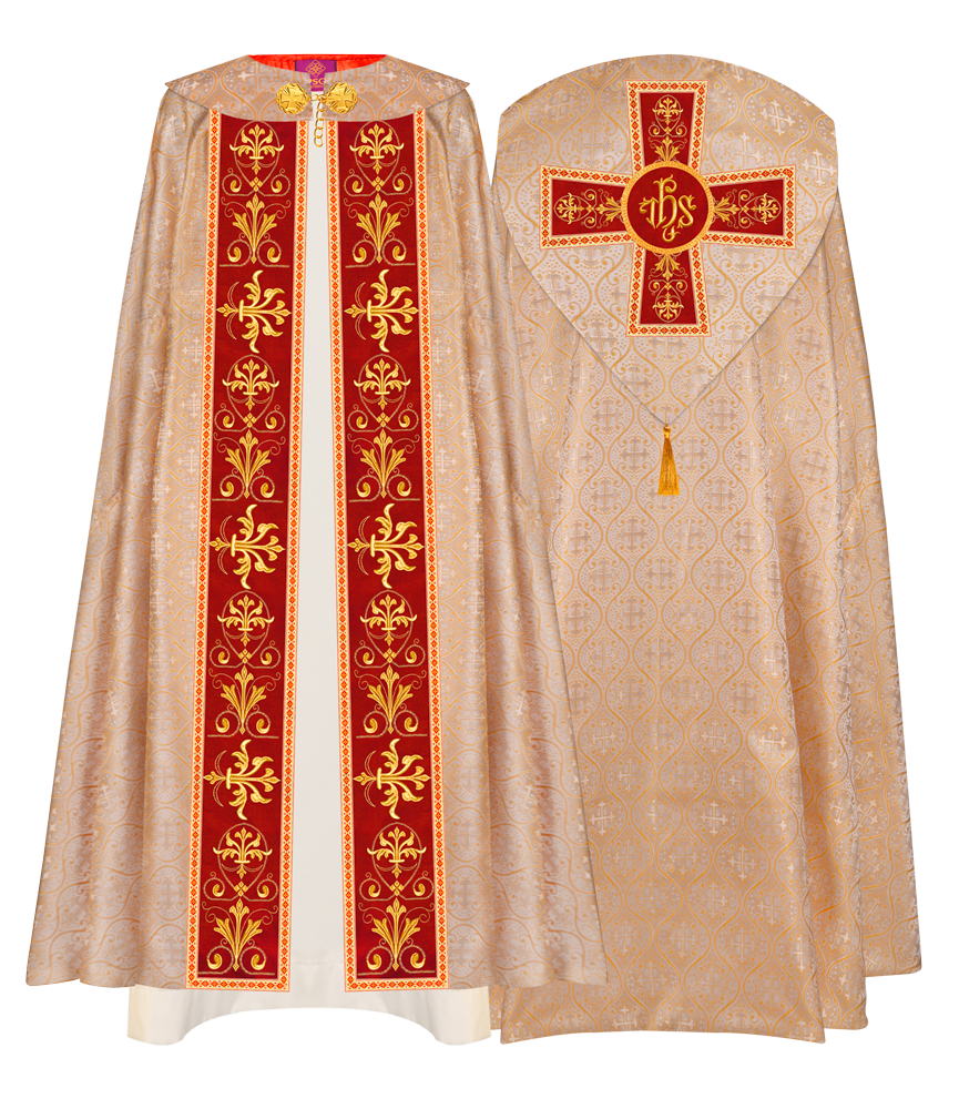 GOTHIC COPE VESTMENTS WITH COLOUR TRIMS
