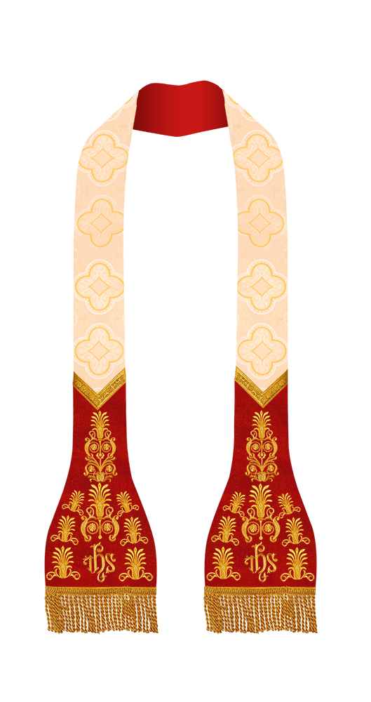 Roman stole with elegant embroidery - Victoria collection