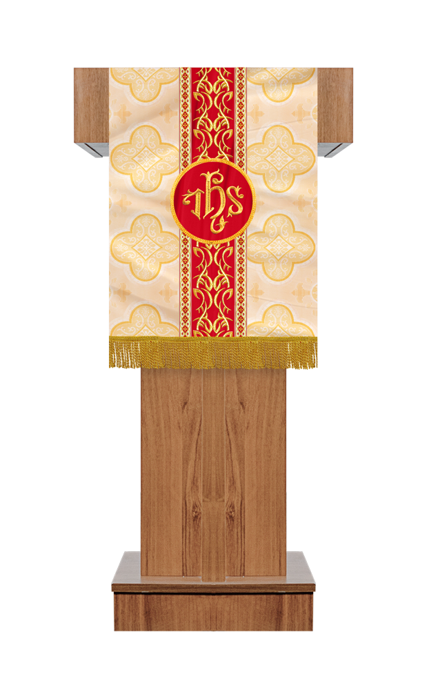 Pulpit/Lectern with Embroidery Motif and Orphrey