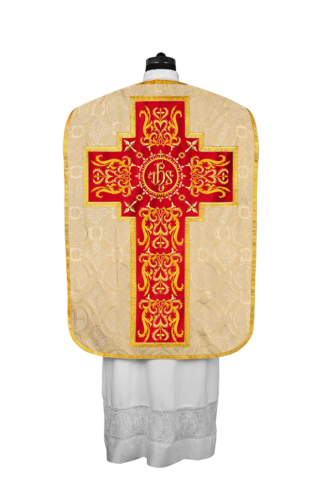 Fiddleback vestment with golden orphrey - Spiritus Collection