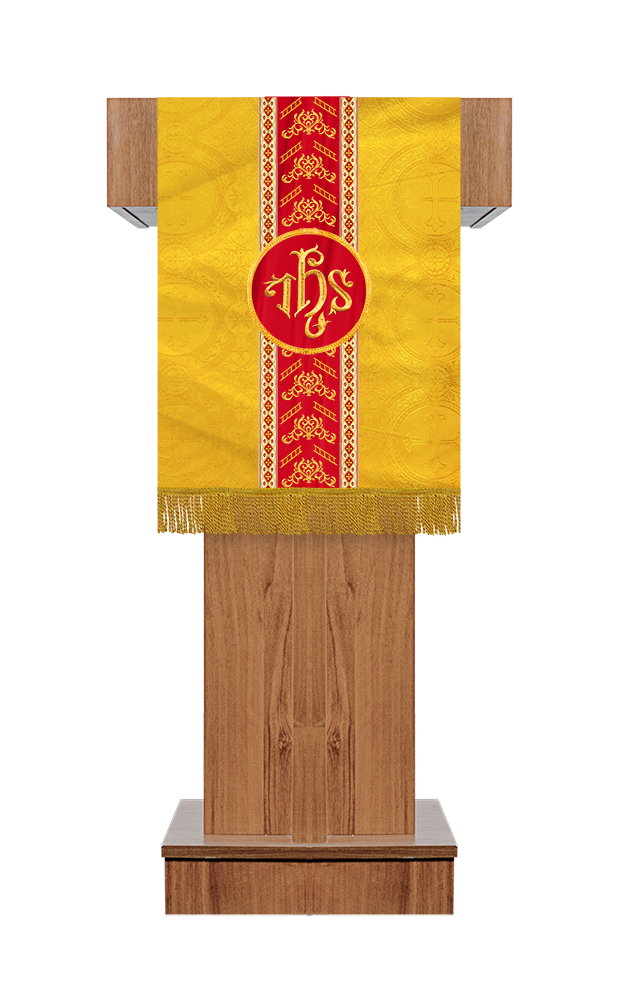 Pulpit/Lectern with Spiritual Motif and Aborned Trims