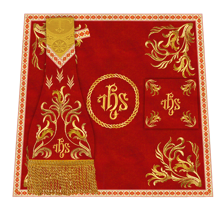 Mass Set Vestment with Embroidered Motif