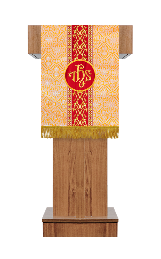 Pulpit/Lectern with Embroidery Motif and Orphrey