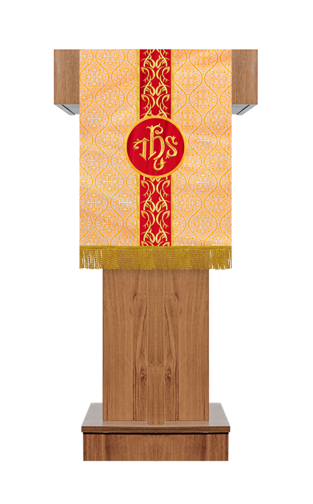 PULPIT/LECTERN WITH BRAIDED ORPHREY