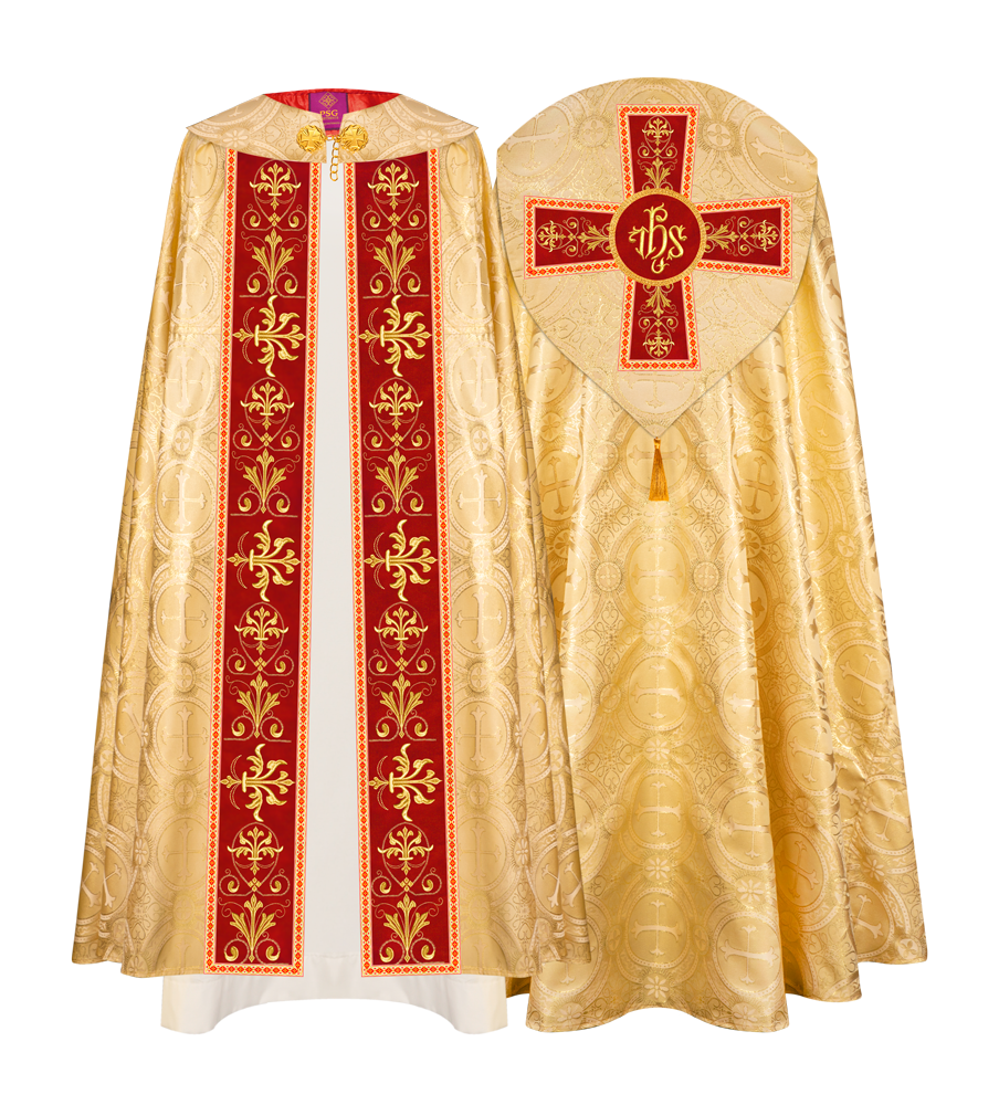 GOTHIC COPE VESTMENTS WITH COLOUR TRIMS