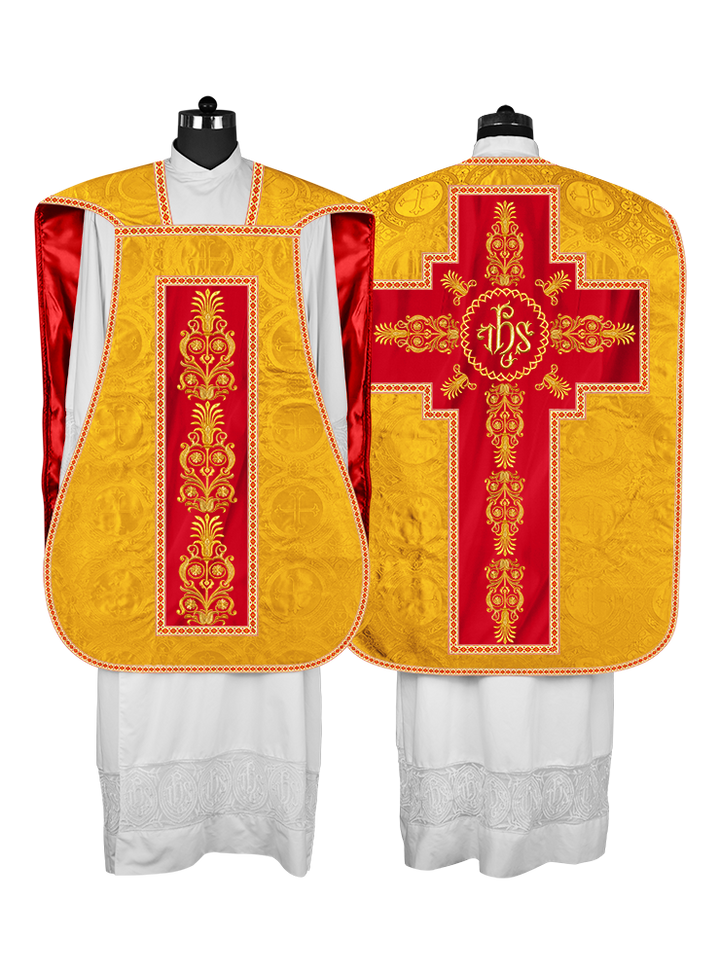 Roman Chasuble Vestments Adorned with Trims