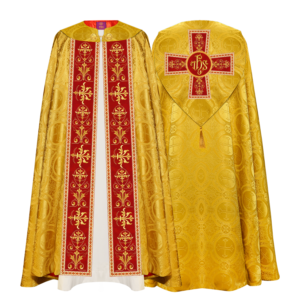 GOTHIC COPE VESTMENTS WITH COLOUR TRIMS