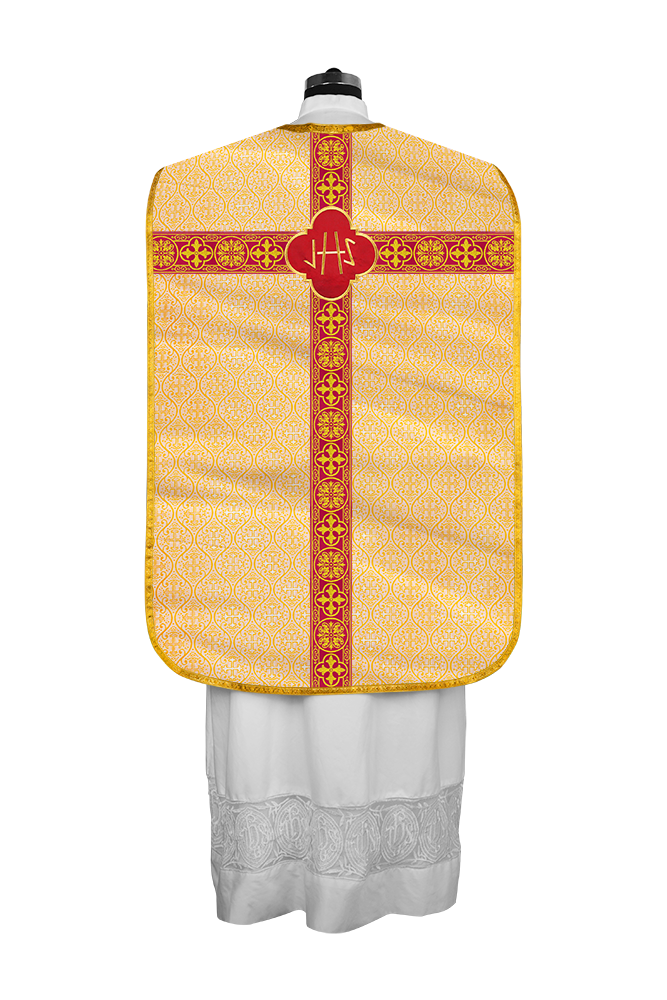 Roman Chasuble Fiddleback with Braided Trims