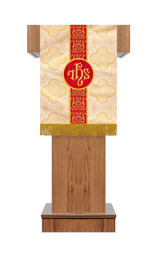 PULPIT/LECTERN WITH ADORNED BRAID AND TRIM