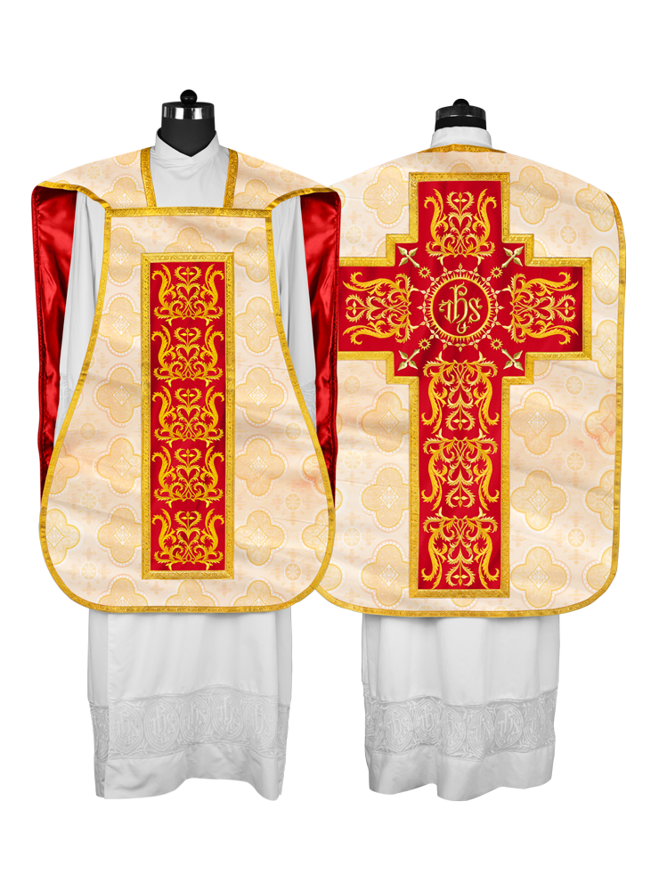 Fiddleback vestment with golden orphrey - Spiritus Collection