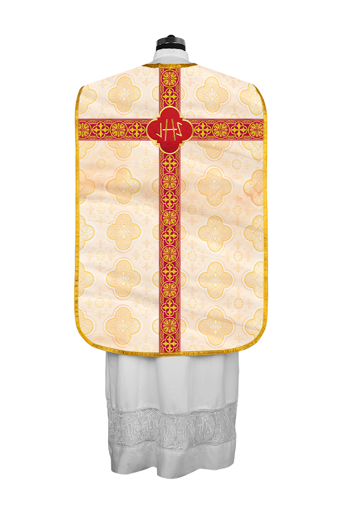 Roman Chasuble Fiddleback with Braided Trims