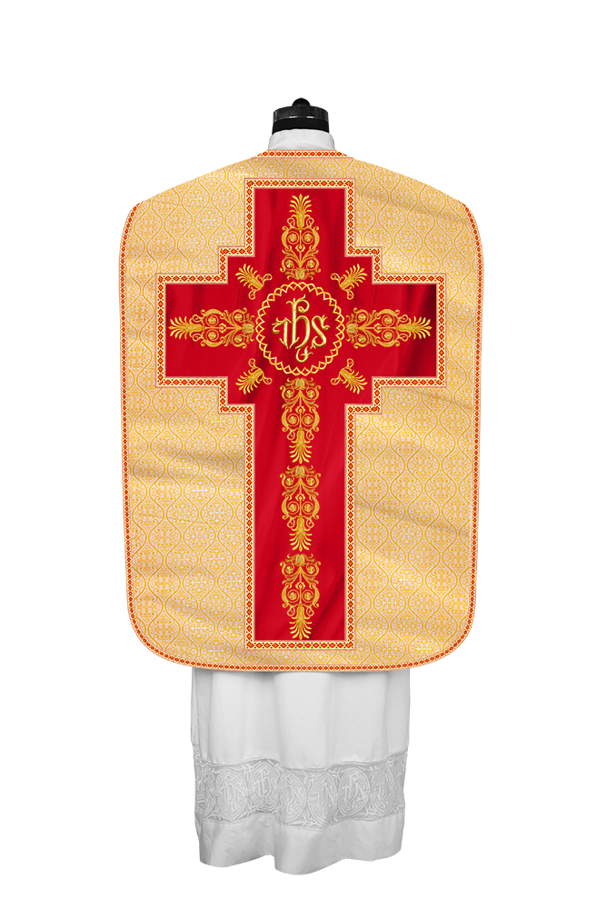 Roman Chasuble Vestments Adorned with Trims