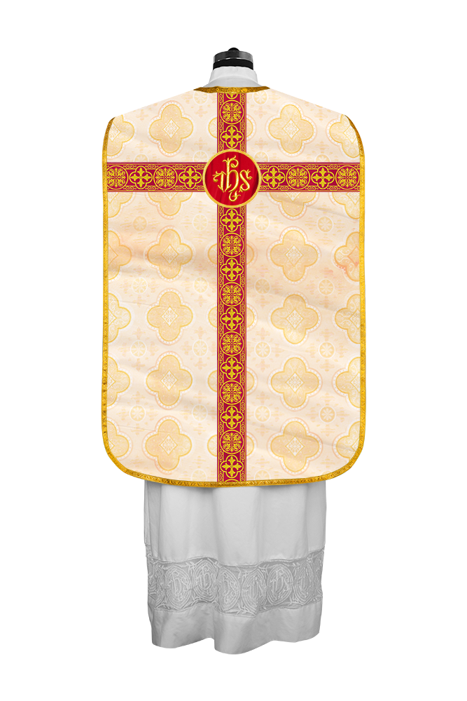 Fiddleback Vestment with Motif and Woven Braided Trims