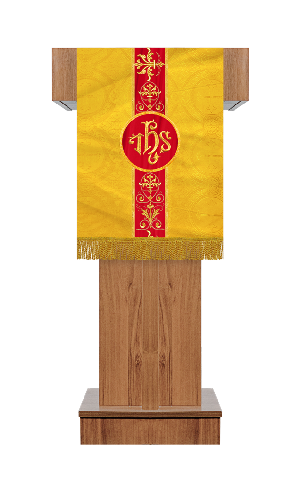 PULPIT/LECTERN WITH EMBROIDERED TRIM