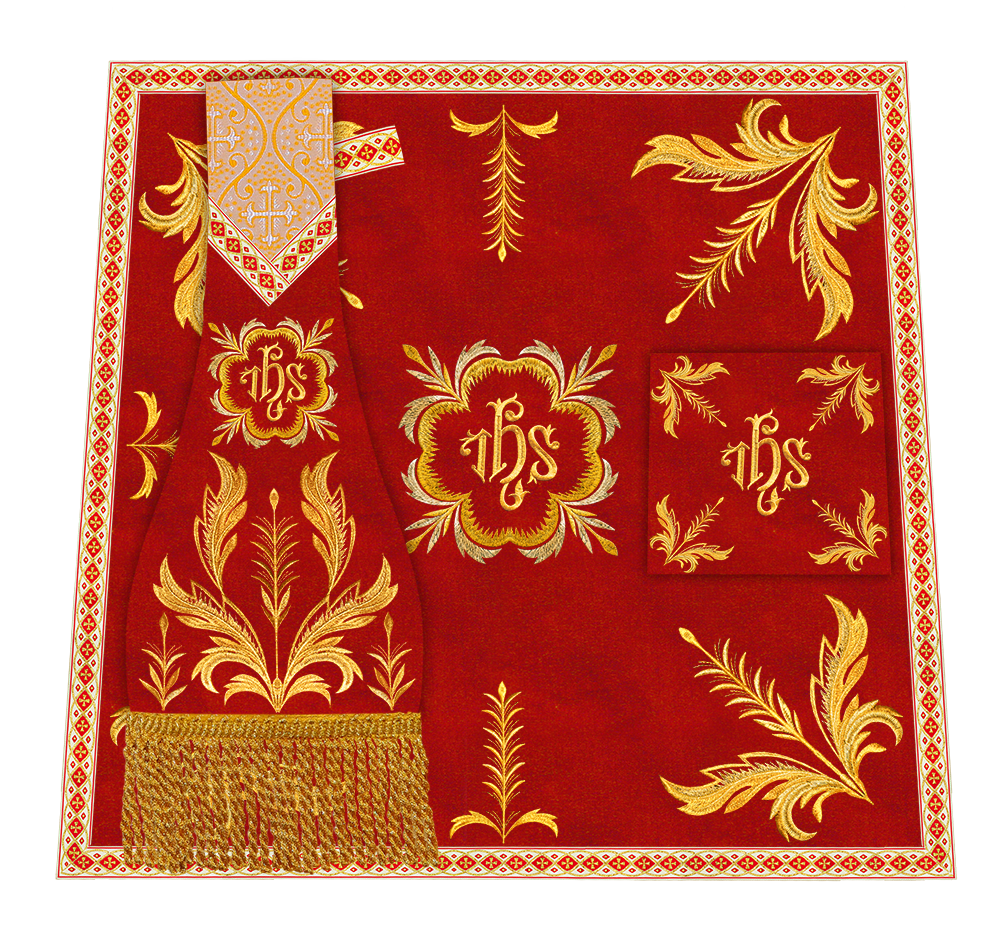 Mass Set Vestment with Embroidery Trims
