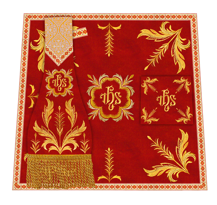 Mass Set Vestment with Embroidery Trims