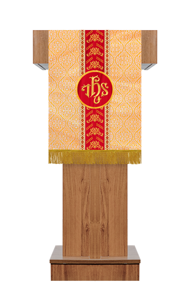 Pulpit/Lectern with Spiritual Motif and Aborned Trims