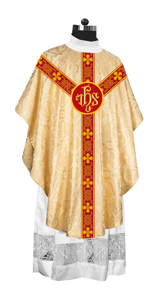 Gothic Chasuble - Y Type with woven braids