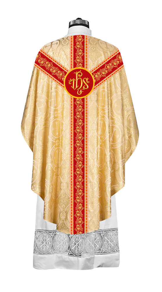 EMBROIDERED GOTHIC CHASUBLE ADORNED WITH GRAPES DESIGN